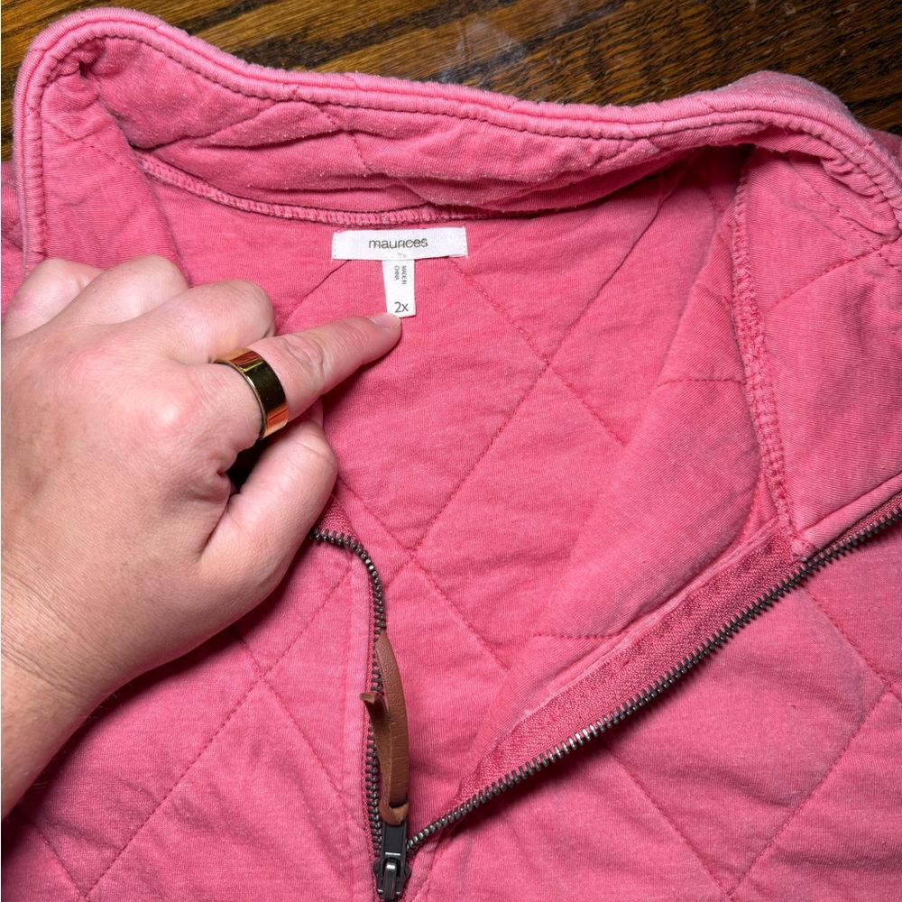 Maurice’s Oversized Quilted Quarter Zip - Picture 3 of 7